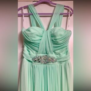 Elegant Mint Green Prom Dress Size 12